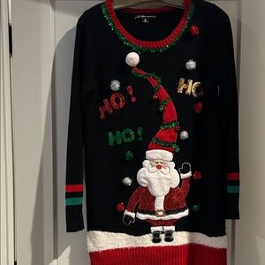 Black Santa Christmas Sweater